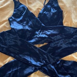 Urban outfitters satin wrap front top. Size small